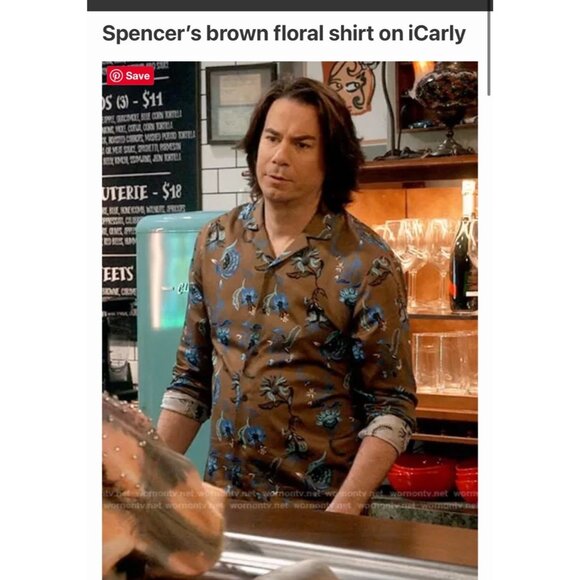 Scotch & Soda Mens Floral Long Sleeve Shirt XL Green/Blue Icarly ! spencer - Picture 3 of 6